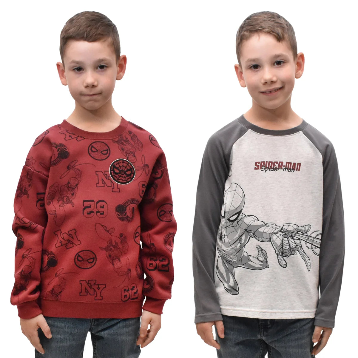Licensed Kids Crewneck Shirt, 2-pack