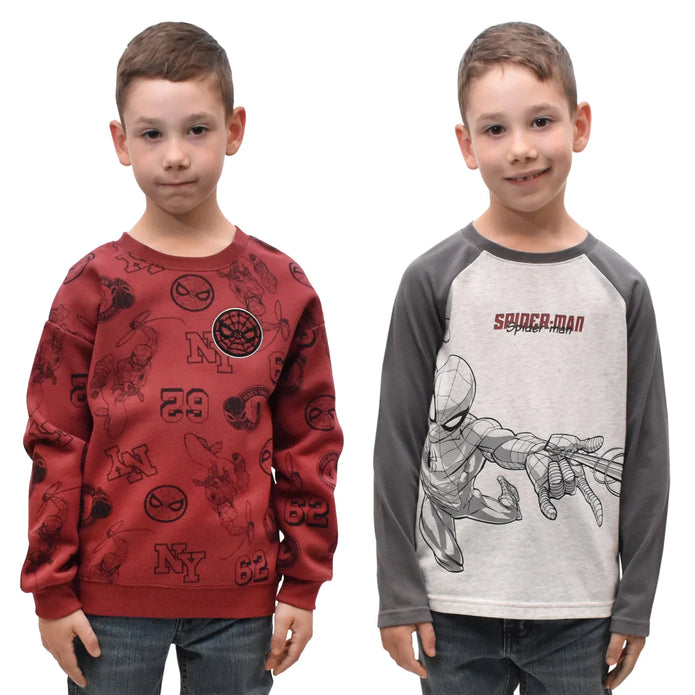 Licensed Kids Crewneck Shirt, 2-pack