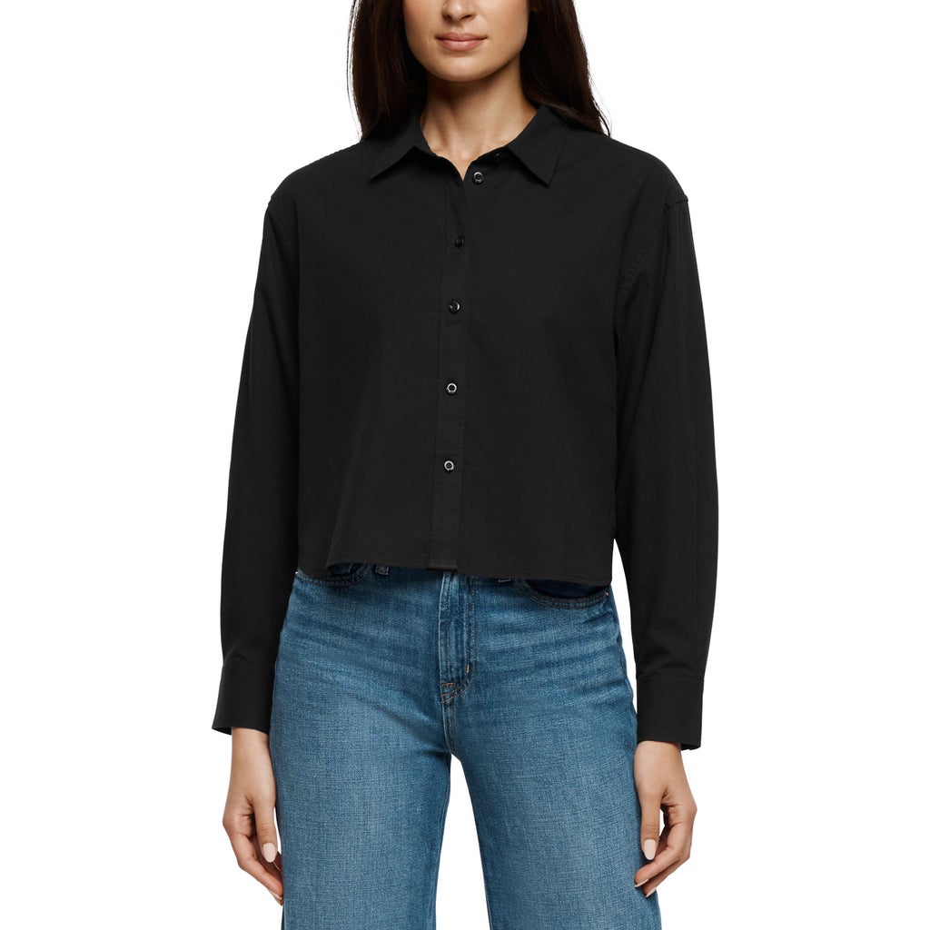 Gap Women's Cropped Poplin Top - Black