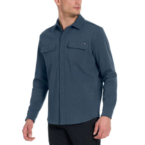 Hurley Men's Long Sleeve Pique Button Up Shirt
