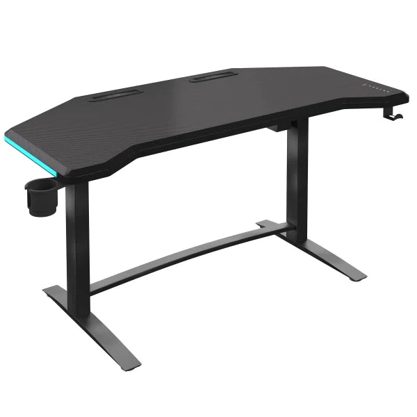 Tresanti Hyperion 120.1 cm (47.3 in.) Adjustable Height Desk with LED Lighting