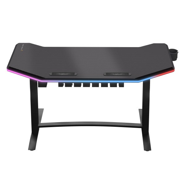 Tresanti Hyperion 120.1 cm (47.3 in.) Adjustable Height Desk with LED Lighting