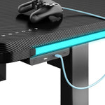 Tresanti Hyperion 120.1 cm (47.3 in.) Adjustable Height Desk with LED Lighting