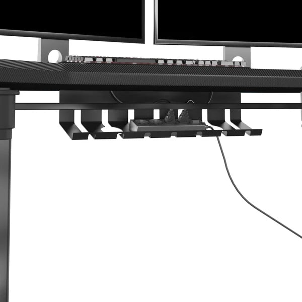 Tresanti Hyperion 120.1 cm (47.3 in.) Adjustable Height Desk with LED Lighting