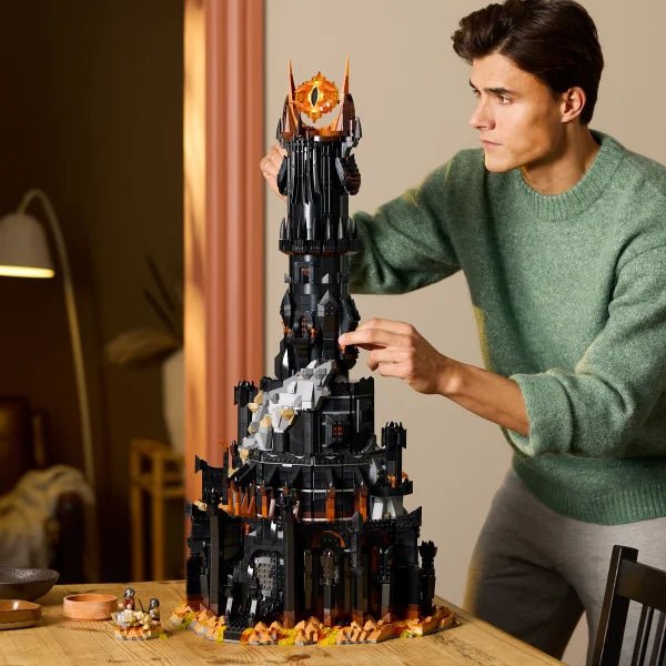 LEGO Icons Lord of the Rings Barad-dûr Building Set with Bonus NINJAGO Cole’s Titan Dragon Mech