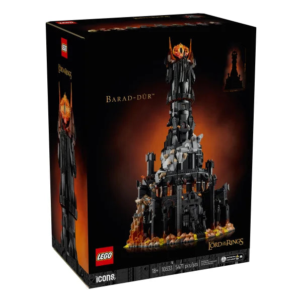 LEGO Icons Lord of the Rings Barad-dûr Building Set with Bonus NINJAGO Cole’s Titan Dragon Mech