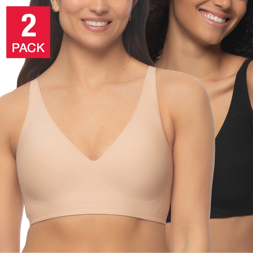 Buffalo Women's Wire-Free Bra, 2-pack - Black