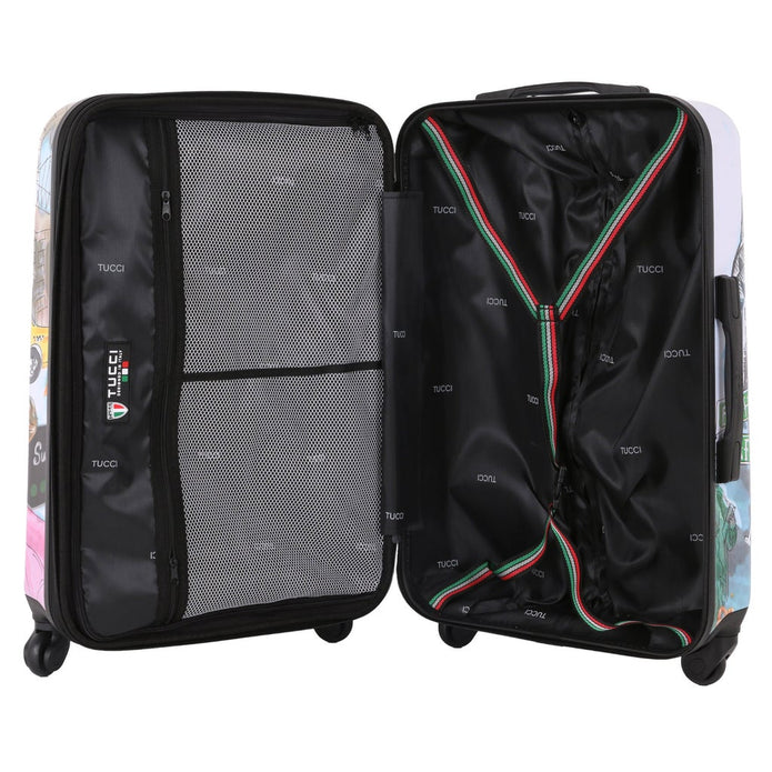 Tucci - Art Print 3-piece Hardside Expandable Spinner Luggage Set