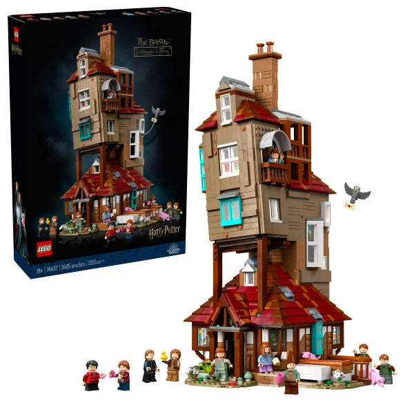 LEGO Harry Potter The Burrow – Collectors’ Edition, Weasley House Building Set with Bonus LEGO Harry Potter Hogwarts Castle: Flying Lessons