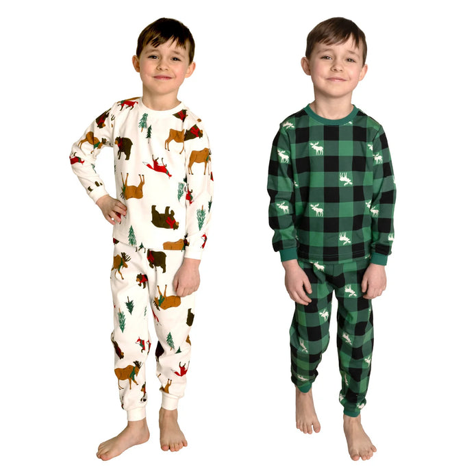 Pekkle Kids Organic Cotton Pajamas, 2-pack