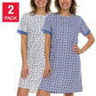Flora Nikrooz Women's Sleep Dress, 2-pack - Blue