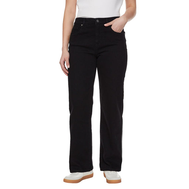 Buffalo Women's High Rise Wide Leg Jean - Black