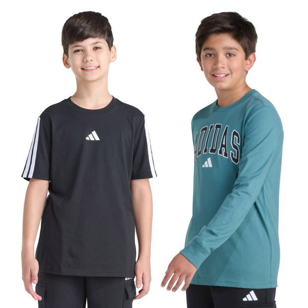 adidas Boys Long Sleeve and Short Sleeve Set