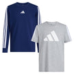 adidas Boys Long Sleeve and Short Sleeve Set