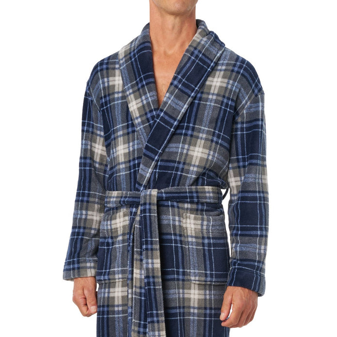 Weatherproof Men's Plush Robe - Blue