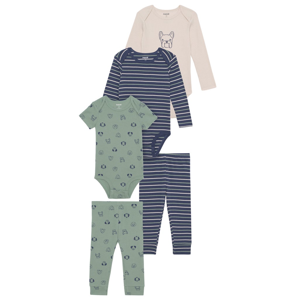 Pekkle Infant 5-piece Set - Green