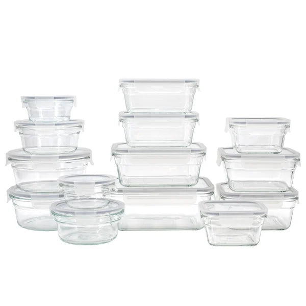 Glasslock Food Storage Set, 28-piece