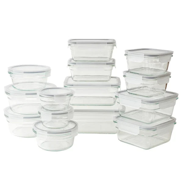 Glasslock Food Storage Set, 28-piece