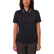 Mondetta Women’s Pique Mesh Short Sleeve Polo - Black