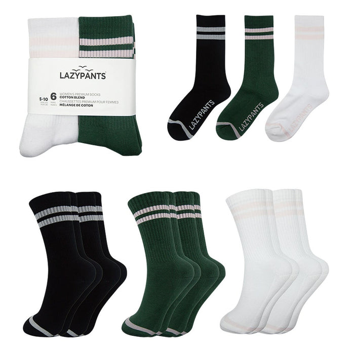 LAZYPANTS Women’s Premium Cotton Socks, 6-pairs