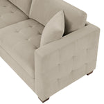 Thomasville Left-hand Facing Fabric Sectional with Storage Ottoman