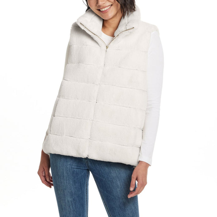 Weatherproof Women's Faux Fur Vest - Ivory