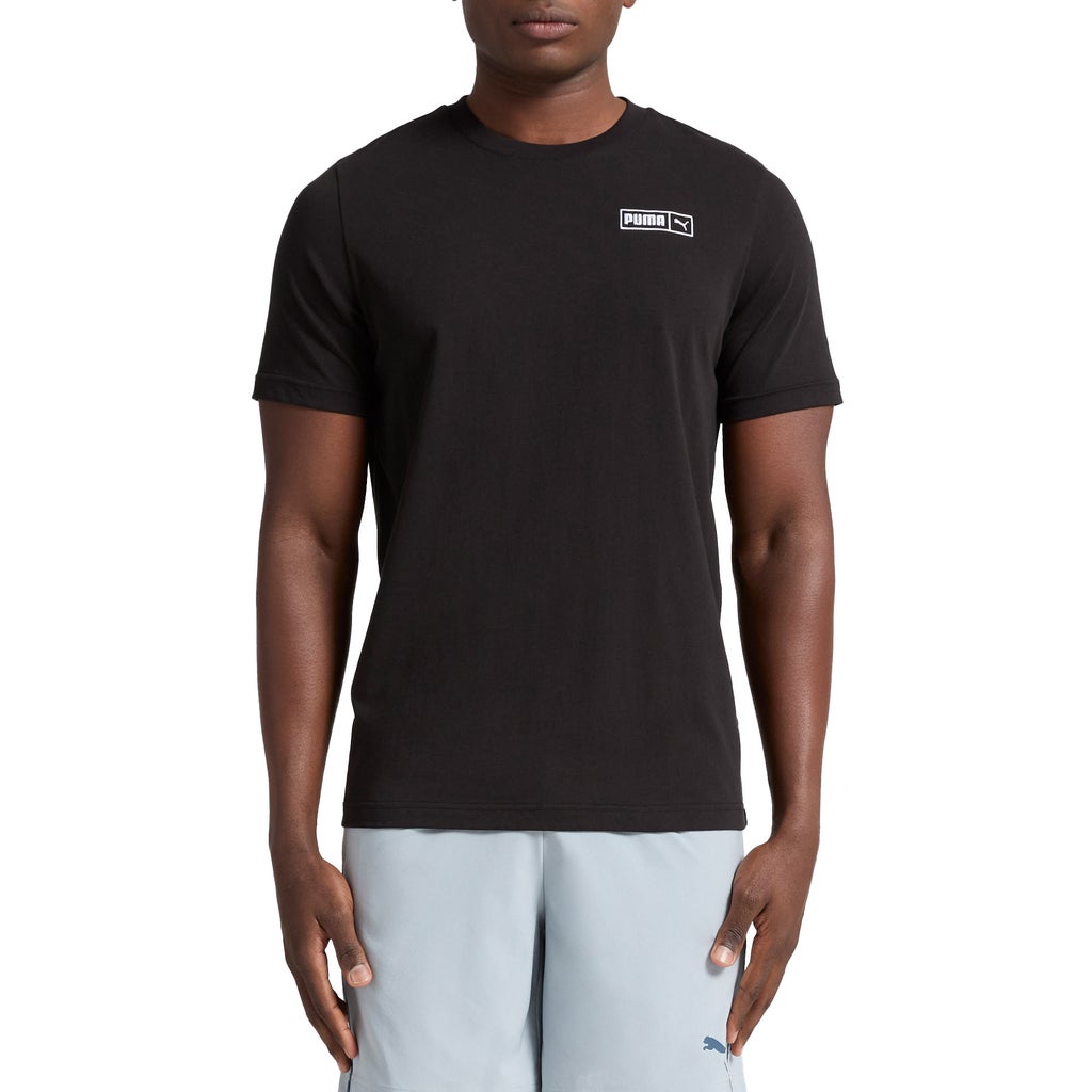 Puma Men's Short Sleeve Graphic Logo T-Shirt - Black