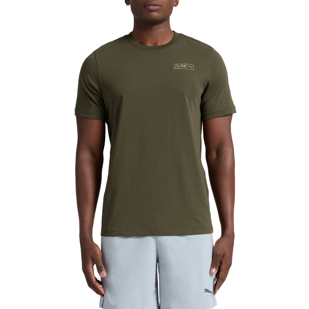 Puma Men's Short Sleeve Graphic Logo T-Shirt - Green