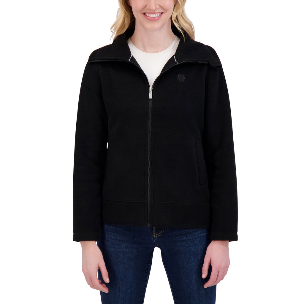 DKNY Sport Women's Polar Fleece Full Zip Sweater