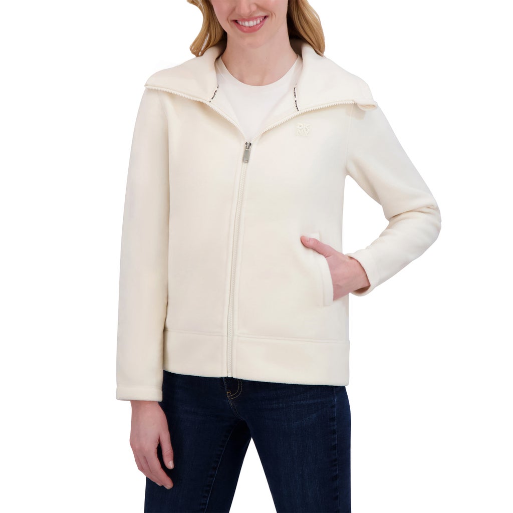 DKNY Sport Women's Polar Fleece Full Zip Sweater