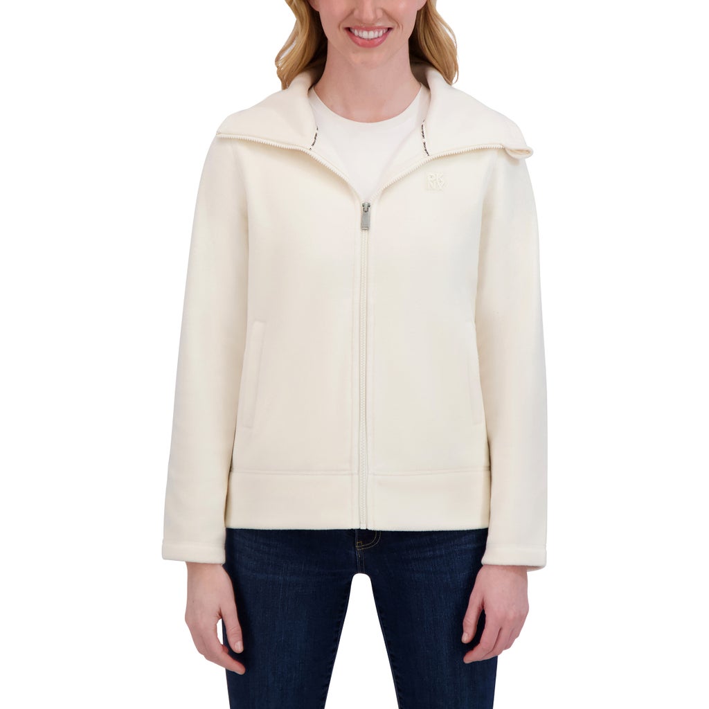 DKNY Sport Women's Polar Fleece Full Zip Sweater