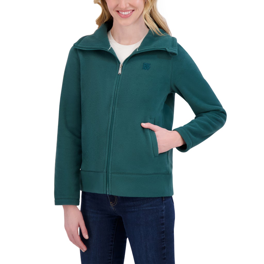 DKNY Sport Women's Polar Fleece Full Zip Sweater