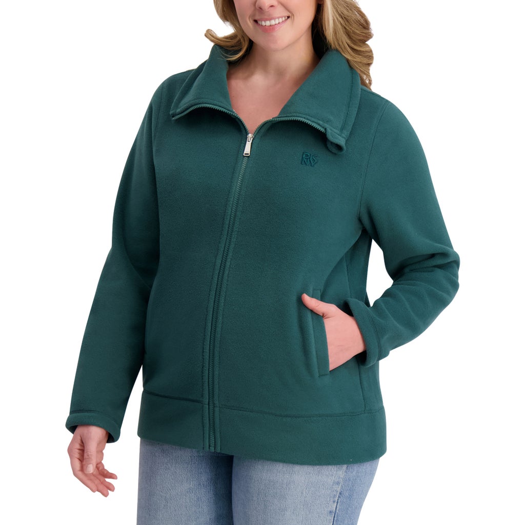 DKNY Sport Women's Polar Fleece Full Zip Sweater