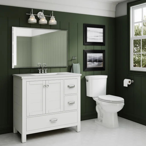 Craft + Main Brantley 37 in. Vanity with White Cultured Marble Top