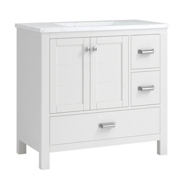 Craft + Main Brantley 37 in. Vanity with White Cultured Marble Top