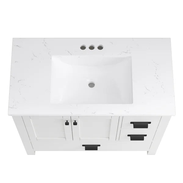 Craft + Main Brantley 37 in. Vanity with White Cultured Marble Top