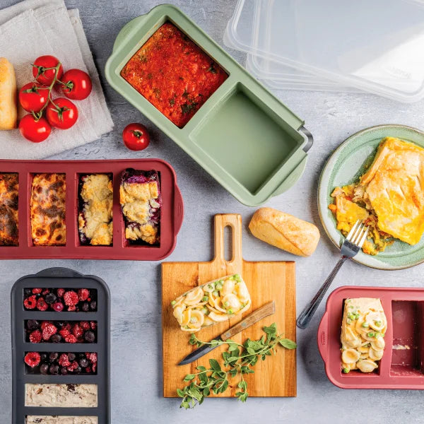 Trudeau Clever Cubes Silicone Freezer Molds with Lids, 5-pack