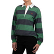 United Colors of Benetton Women’s Long Sleeve Rugby Stripe Polo - Green