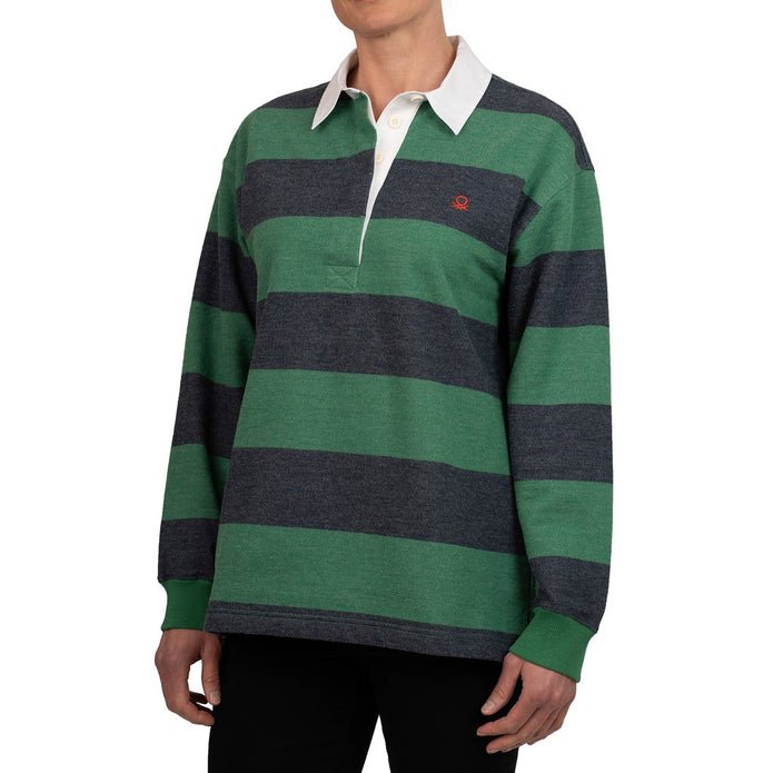 United Colors of Benetton Women’s Long Sleeve Rugby Stripe Polo