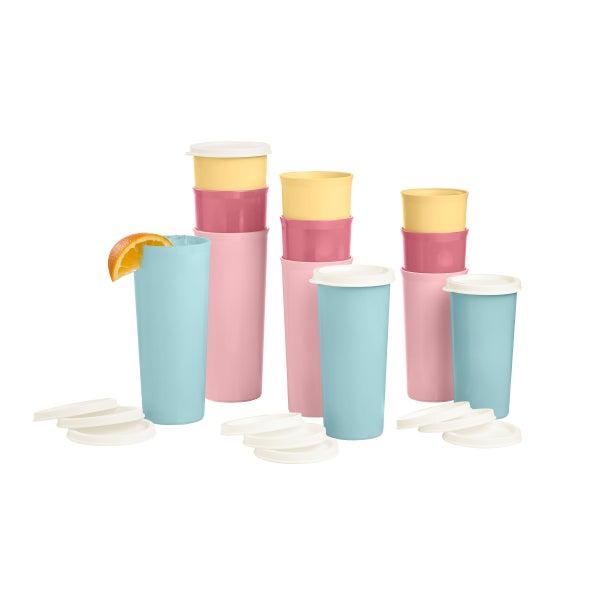 Tupperware Heritage Collection Tumblers with Lids, 12-piece