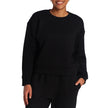 LAZYPANTS Women’s Double Knit Fleece Crewneck Sweatshirt - Black