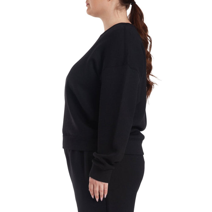 LAZYPANTS Women’s Double Knit Fleece Crewneck Sweatshirt