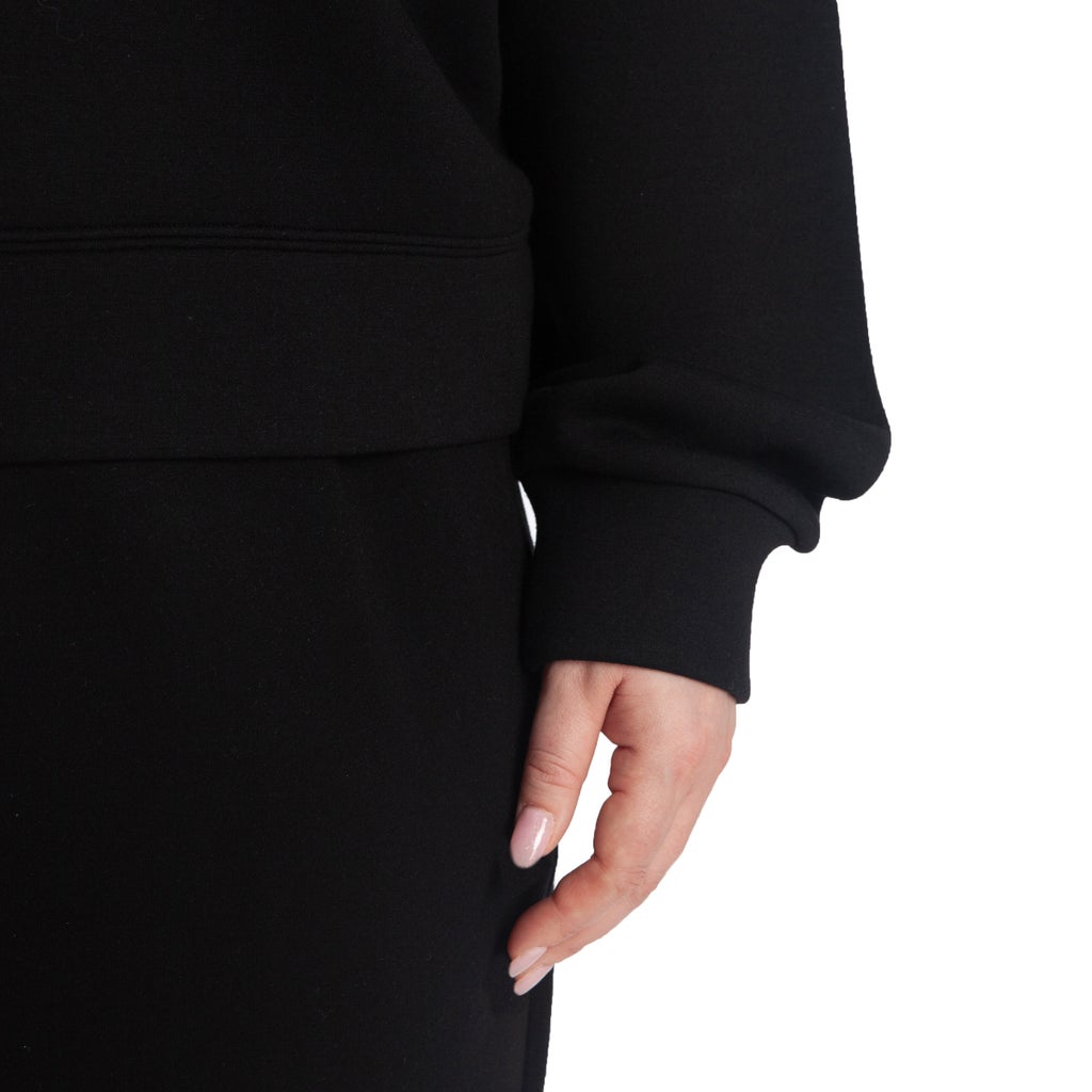 LAZYPANTS Women’s Double Knit Fleece Crewneck Sweatshirt