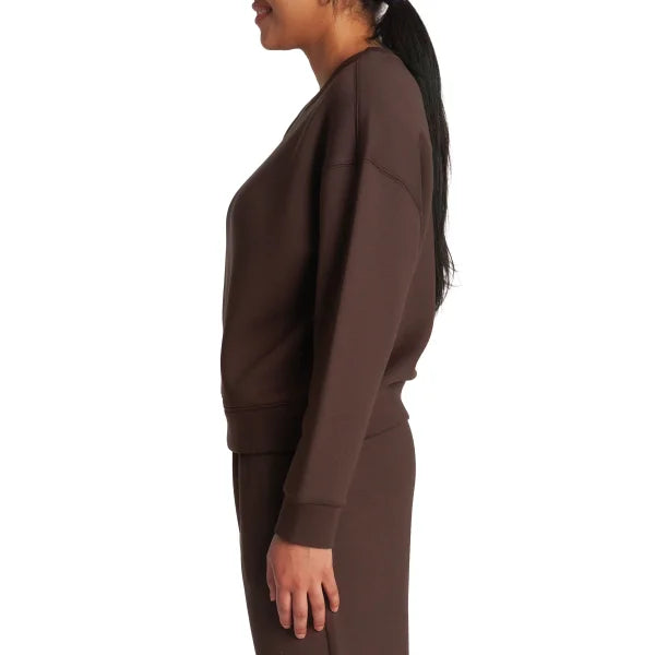 LAZYPANTS Women’s Double Knit Fleece Crewneck Sweatshirt