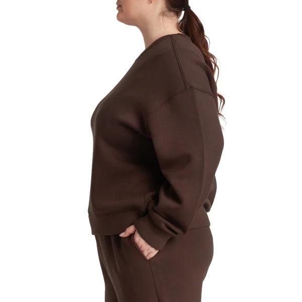 LAZYPANTS Women’s Double Knit Fleece Crewneck Sweatshirt