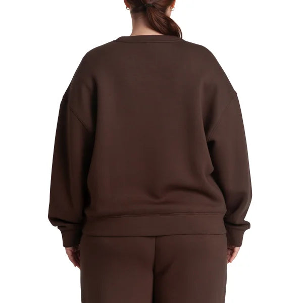 LAZYPANTS Women’s Double Knit Fleece Crewneck Sweatshirt