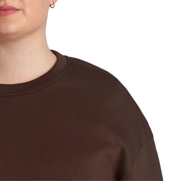 LAZYPANTS Women’s Double Knit Fleece Crewneck Sweatshirt