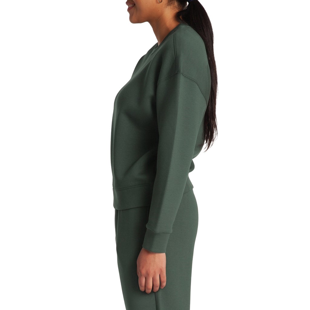 LAZYPANTS Women’s Double Knit Fleece Crewneck Sweatshirt