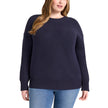 Matty M Women's Waffle Knit Crew Neck Sweater