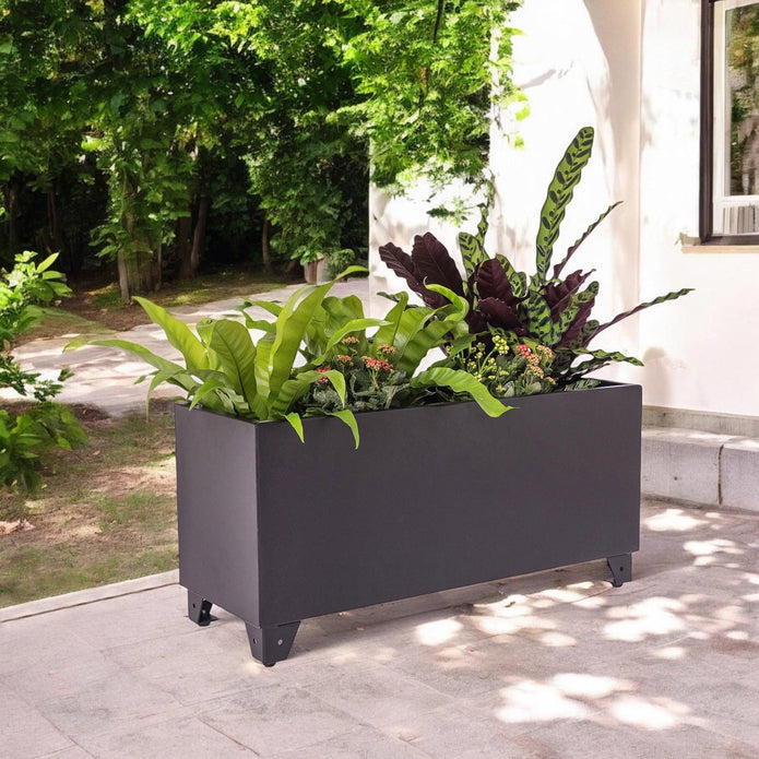 Grapevine Arden Commercial Grade Rectangular Aluminum Outdoor Planter, 32 in.